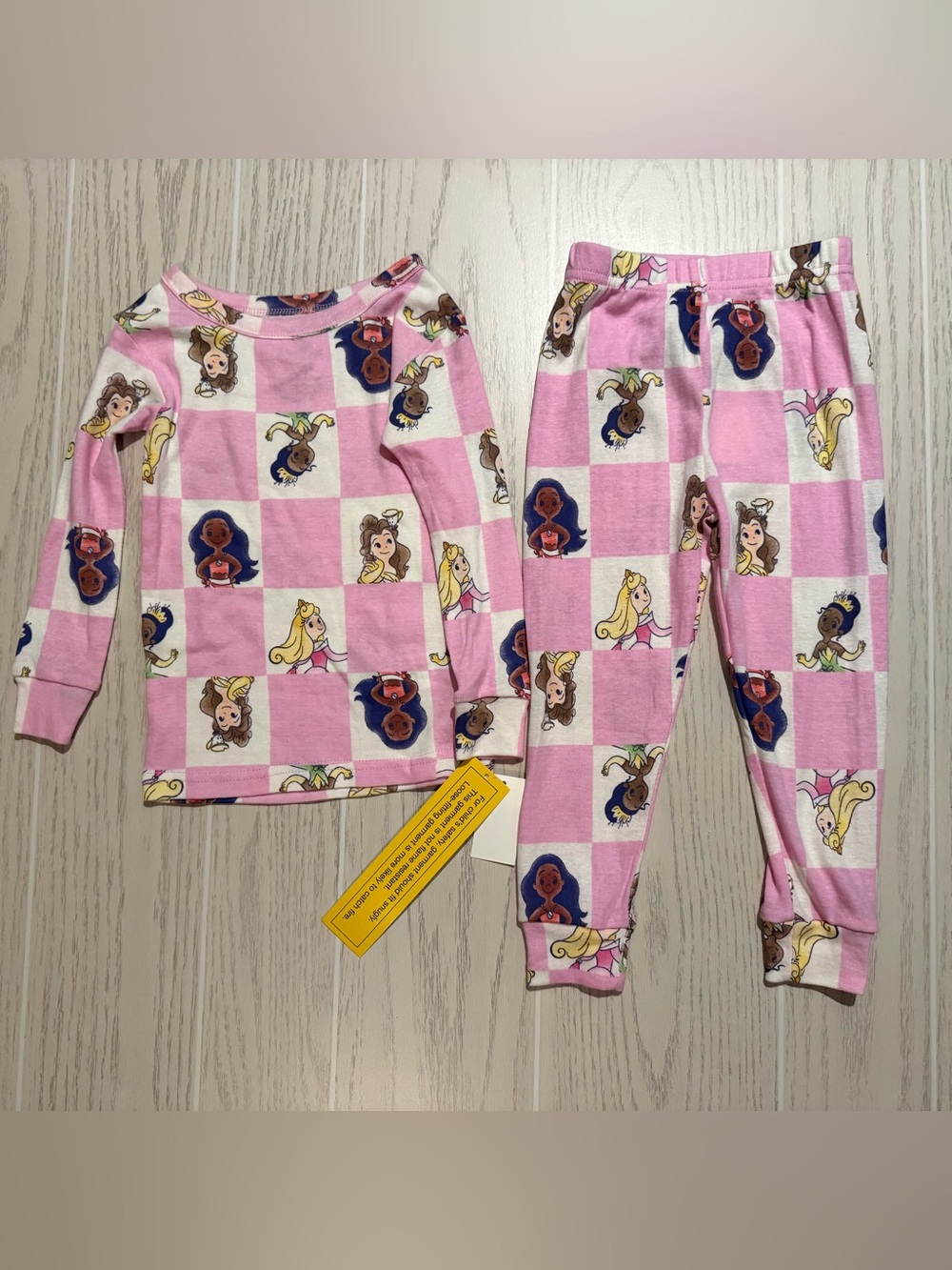 Disney Princess Girls 3T 4 Piece Cotton Pajama Set NWT - Picture 8 of 13